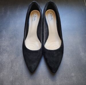 NNB, 9W, Clarks Women's Black Suede Pumps